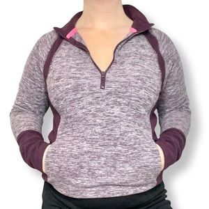 SO - Perfectly Soft Burgundy Fleece Quarter Zip Sweatshirt - Size Women’s XL